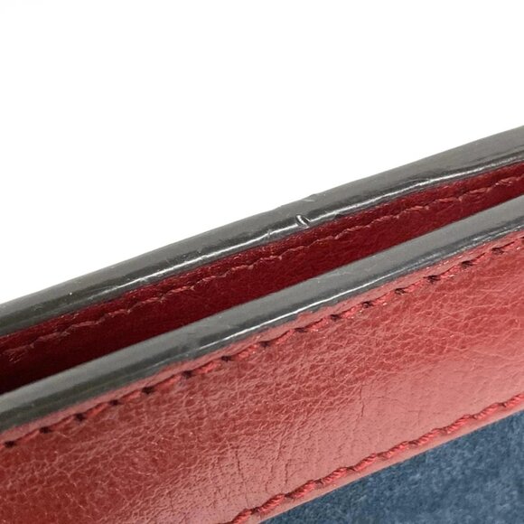 GUCCI Ophidia GG Small Shoulder Bag Navy Red Suede Leather - 645-082325 - Picture 9 of 14